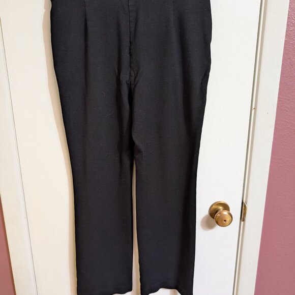 Sleek and petite straight-leg black slacks - Picture 2 of 7